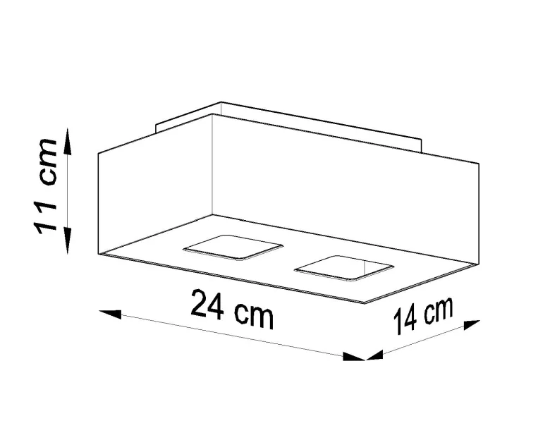 Aplique de techo MONO 2 negro, GU10