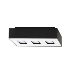 Aplique de techo MONO 3 negro, GU10