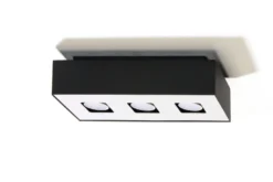 Aplique de techo MONO 3 negro, GU10