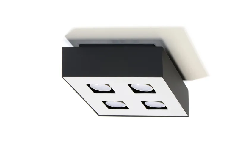 Aplique de techo MONO 4 negro, GU10