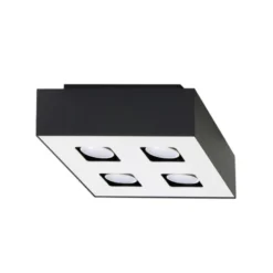 Aplique de techo MONO 4 negro, GU10