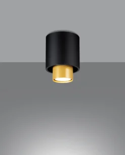 Aplique de techo NESI negro, GU10
