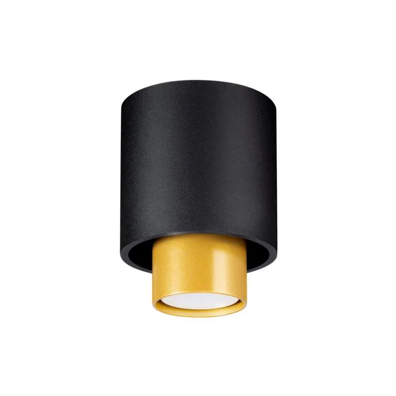 Aplique de techo NESI negro, GU10