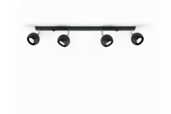 Aplique de techo OCULARE 4L negro, GU10