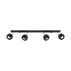 Aplique de techo OCULARE 4L negro, GU10