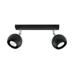 Aplique de techo OCULARE 2 negro, GU10