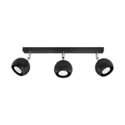 Aplique de techo OCULARE 3 negro, GU10