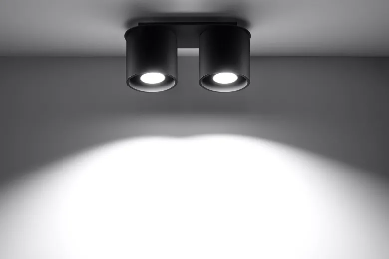 Aplique de techo ORBIS 2 negro, GU10