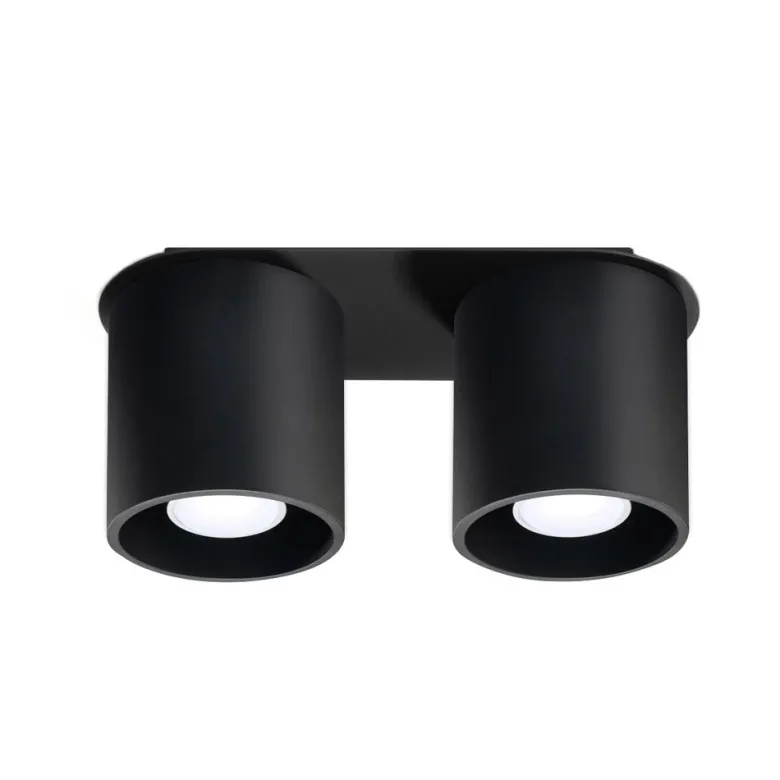 Aplique de techo ORBIS 2 negro, GU10