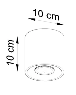 Aplique de techo ORBIS 1 negro, GU10