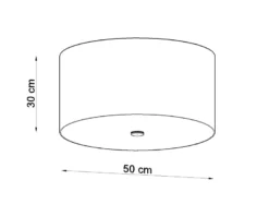 Aplique de techo OTTO 50, blanco, E27