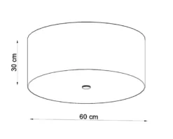 Aplique de techo OTTO 60, blanco, E27