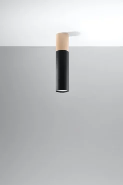 Aplique de techo PABLO negro, GU10