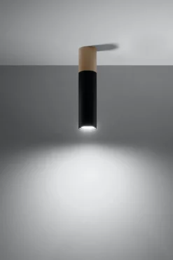 Aplique de techo PABLO negro, GU10