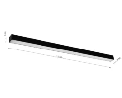 Aplique de techo PINNE LED 115 negro, 31W
