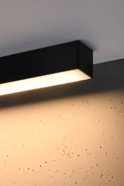 Aplique de techo PINNE LED 65 negro, 22W