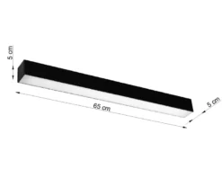 Aplique de techo PINNE LED 65 negro, 22W