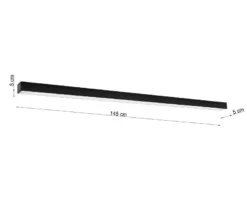 Aplique de techo PINNE LED 145 negro, 31W