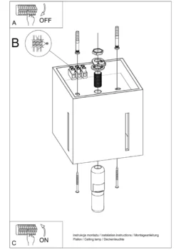 Aplique de techo PIXAR blanco, G9