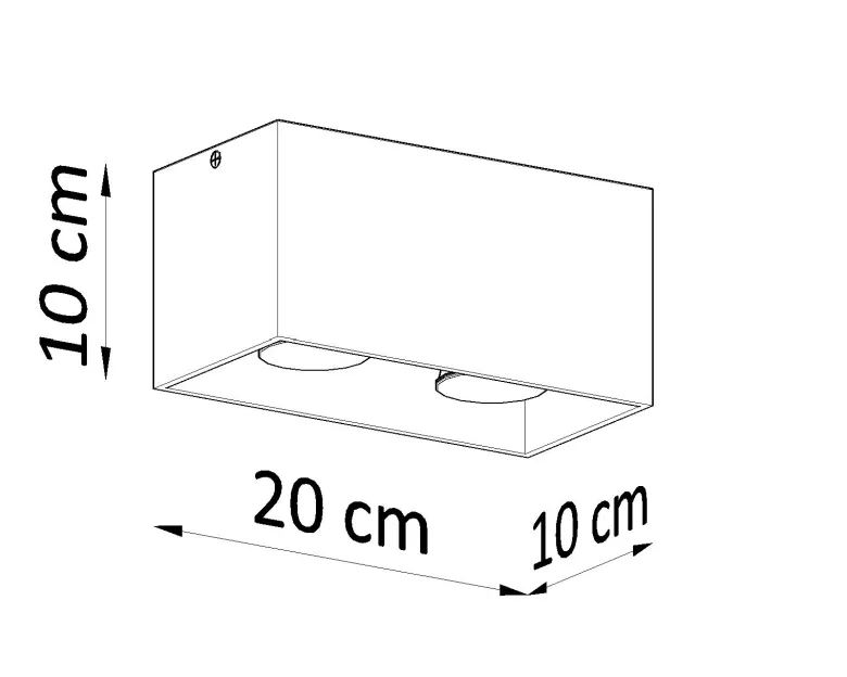 Aplique de techo QUAD gris, GU10