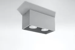 Aplique de techo QUAD gris, GU10