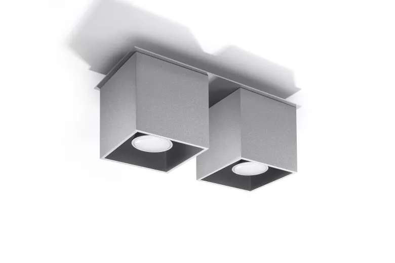 Aplique de techo QUAD 2 gris, GU10