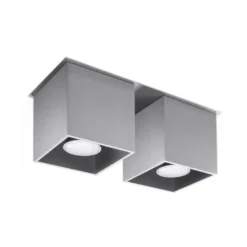 Aplique de techo QUAD 2 gris, GU10