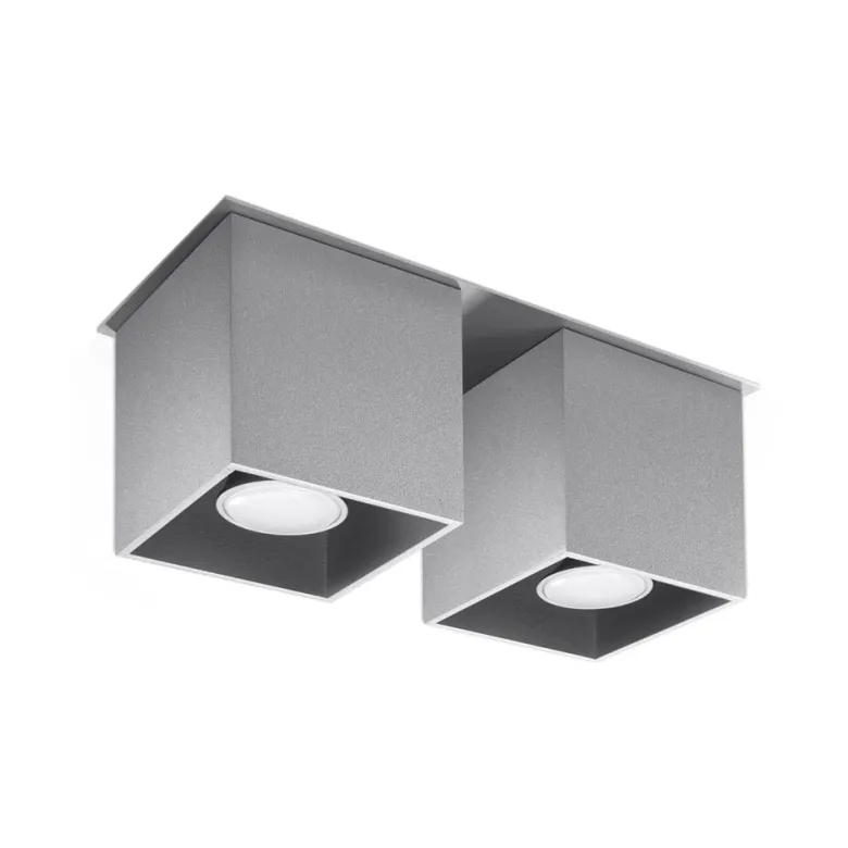 Aplique de techo QUAD 2 gris, GU10