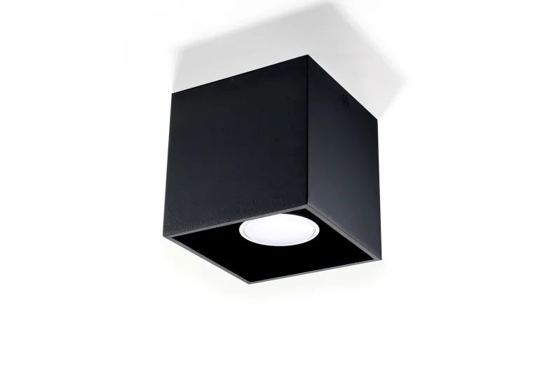 Aplique de techo QUAD 1 negro, GU10