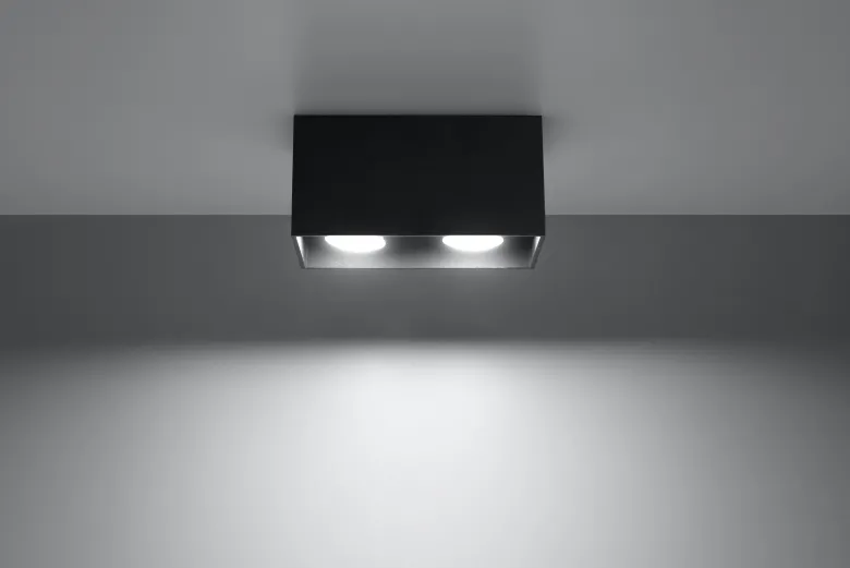 Aplique de techo QUAD negro, GU10
