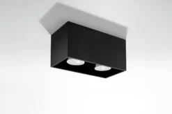 Aplique de techo QUAD negro, GU10