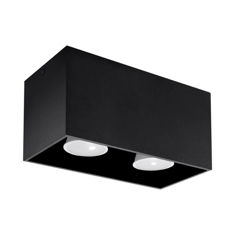 Aplique de techo QUAD negro, GU10