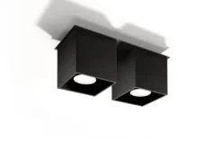 Aplique de techo QUAD 2 negro, GU10