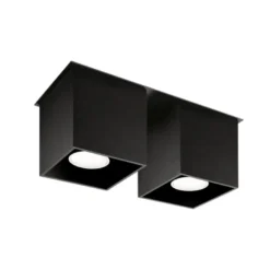 Aplique de techo QUAD 2 negro, GU10
