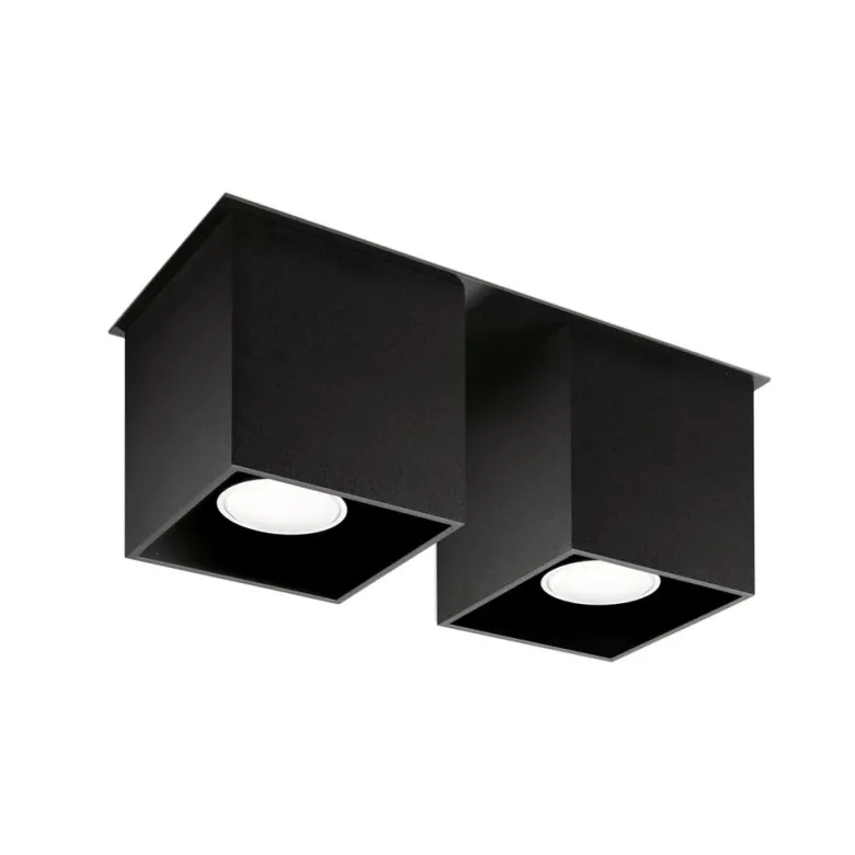 Aplique de techo QUAD 2 negro, GU10