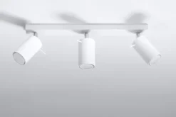 Aplique de techo RING 3 blanco, GU10