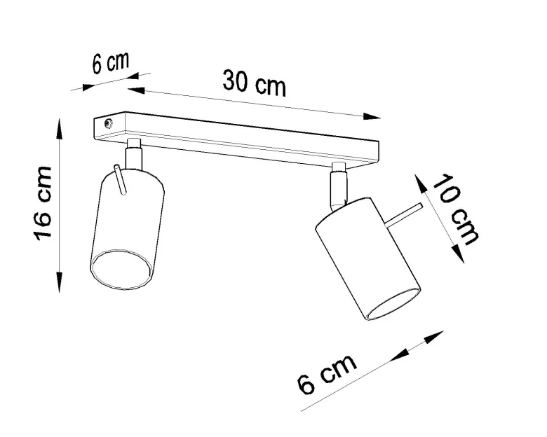 Aplique de techo RING 2 cromo, GU10