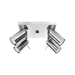 Aplique de techo RING 4 cromo, GU10
