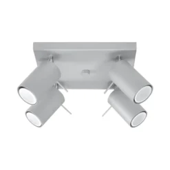 Aplique de techo RING 4 gris, GU10