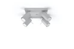 Aplique de techo RING 4 gris, GU10