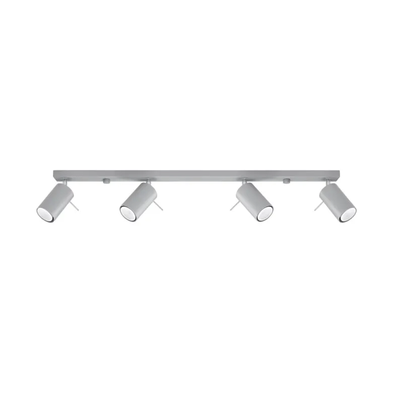 Aplique de techo RING 4L gris, GU10