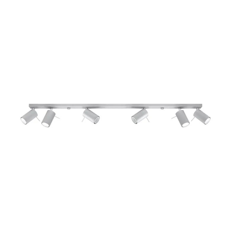Aplique de techo RING 6L gris, GU10