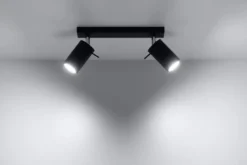 Aplique de techo RING 2 negro, GU10