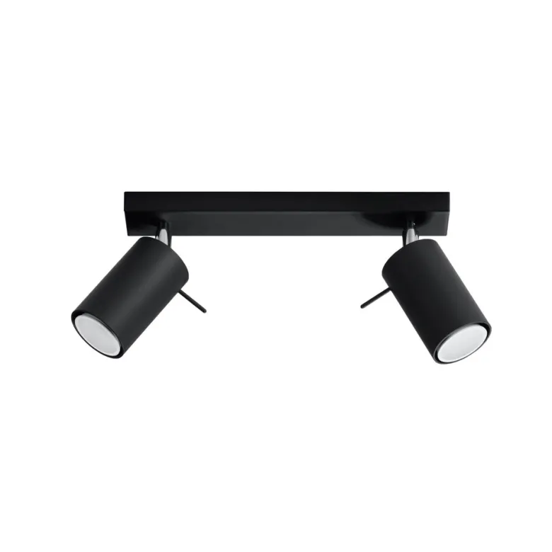 Aplique de techo RING 2 negro, GU10