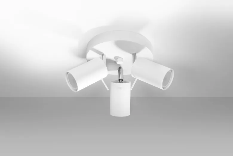Aplique de techo RING 3P blanco, GU10