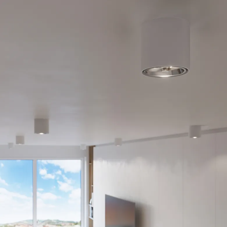 Aplique de techo TIUBE blanco, GU10