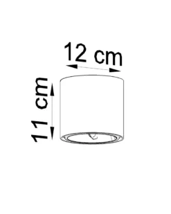 Aplique de techo TIUBE blanco, GU10