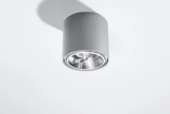 Aplique de techo TIUBE gris, GU10