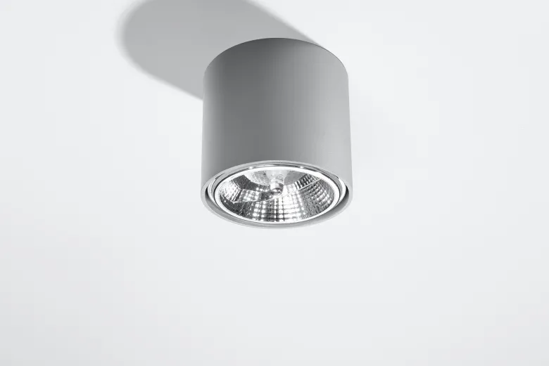 Aplique de techo TIUBE gris, GU10