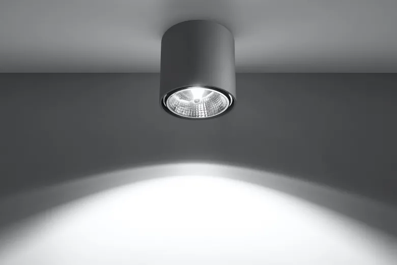 Aplique de techo TIUBE gris, GU10